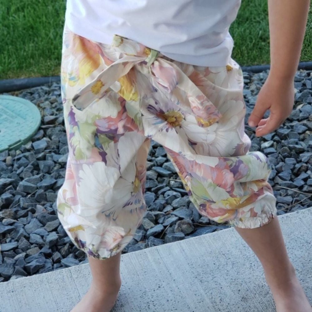 Girls Harlem Floral Cotton Pants